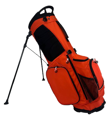 Fully Custom Golf Bag in Orange with zip-off pockets