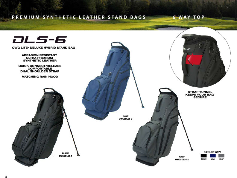 Ultra-Premium Synthetic Leather 6 way Stand bag