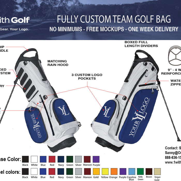 1withgolf custom team bag options