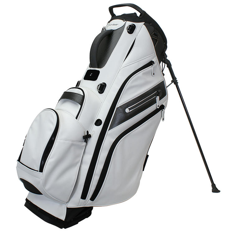 DLS Premium Synthetic Leather 14-Way Golf Stand Bag | One with