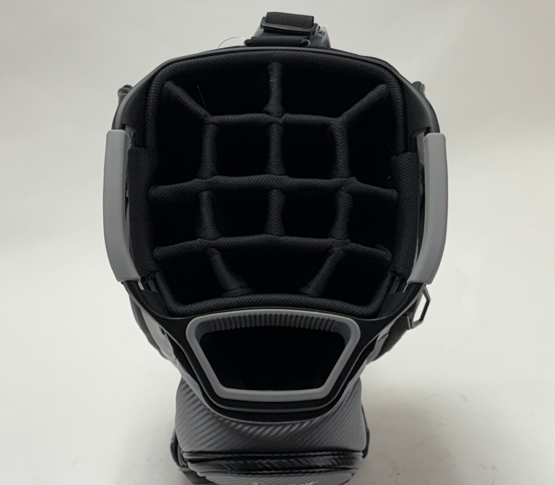 DCT 14 Carbon Fiber Texture Premium Synthetic Leather Cart Bag Black