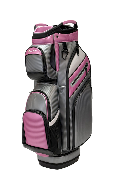 DCT 14 Carbon Fiber Texture Premium Synthetic Leather Cart Bag Black