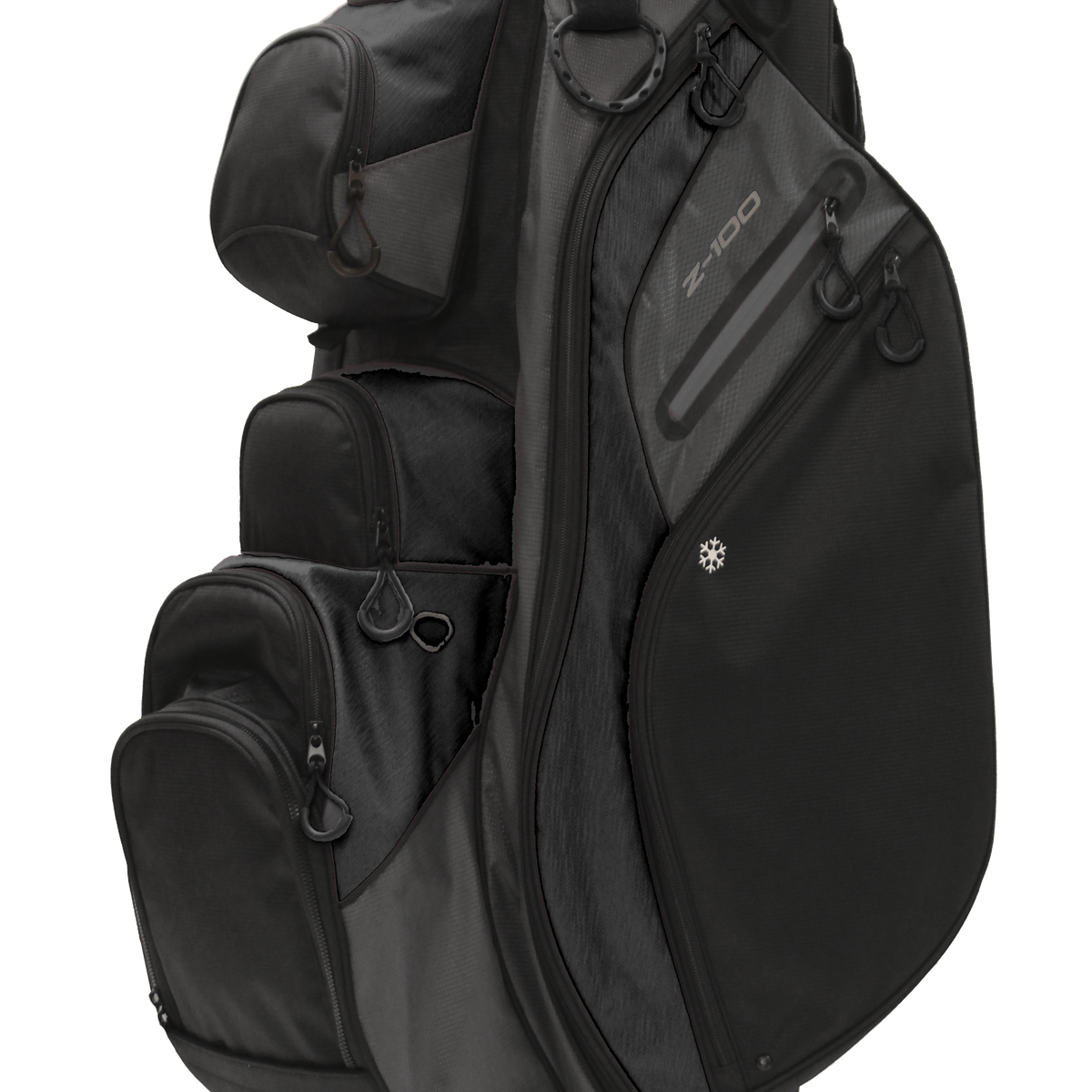 Z-100 15-Way Golf Cart Bag – Black/Charcoal | Lightweight