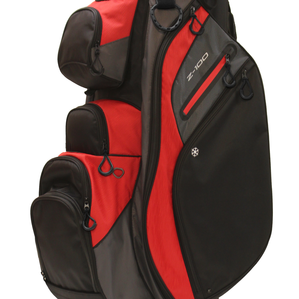 Z-100 15-Way Golf Cart Bag – Black/Charcoal/Red | Lightweight Z-100 15-Way Golf Cart Bag – Black/Charcoal/Red | Lightweight