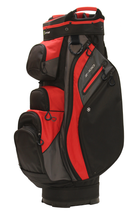 Z-100 15-way Cart Bag Black/Charcoal/Red