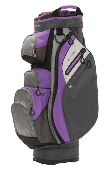 Z-100 15-way Cart Bag Dark Gray/Light Gray/Violet
